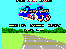 Title screen of OutRun 3-D