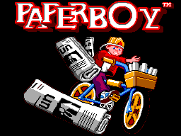 Title screen of Paperboy