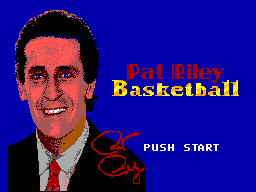 Title screen of Pat Riley Basketball