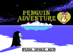Title screen of Penguin Adventure