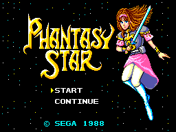 Title screen of Phantasy Star