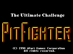Title screen of Pit-Fighter