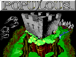 Title screen of Populous