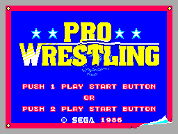 Title screen of Pro Wrestling