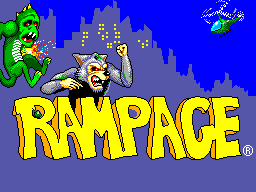 Title screen of Rampage