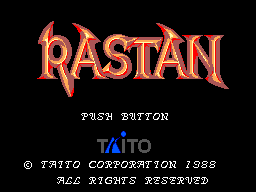 Title screen of Rastan