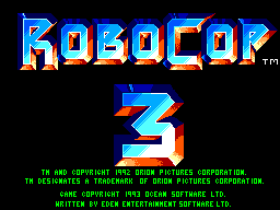 Title screen of RoboCop 3