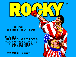 Title screen of Rocky