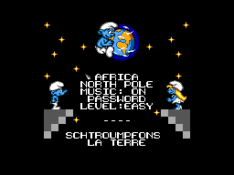Title screen of Schtroumpfs Autour du Monde, Les