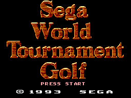 Title screen of Sega World Tournament Golf