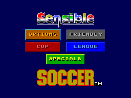 Title screen of Sensible Soccer