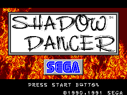 Title screen of Shadow Dancer - The Secret of Shinobi