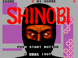 Title screen of Shinobi