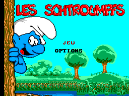 Title screen of The Smurfs