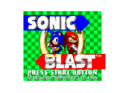 Title screen of Sonic Blast