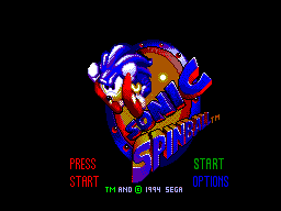 Title screen of Sonic Spinball
