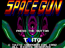 Title screen of Space Gun