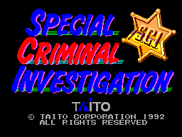 Title screen of Special Criminal Investigation