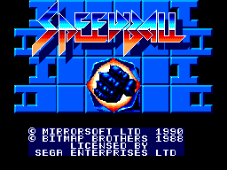Title screen of Speedball