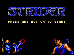 Title screen of Strider