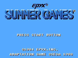 Title screen of Summer Games