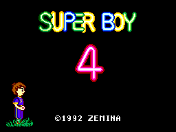 Title screen of Super Boy 4