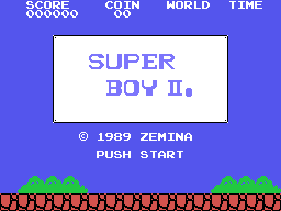 Title screen of Super Boy II