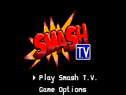 Title screen of Super Smash T.V.