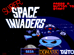 Title screen of Super Space Invaders