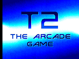 Title screen of T2 - The Arcade Game
