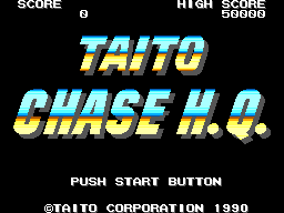 Title screen of Taito Chase H.Q.