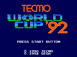 Title screen of Tecmo World Cup '92