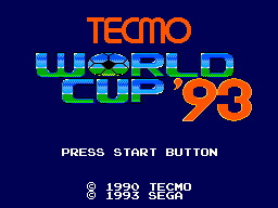 Title screen of Tecmo World Cup '93