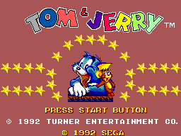Title screen of Tom & Jerry