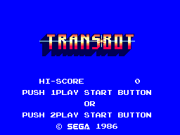 Title screen of TransBot