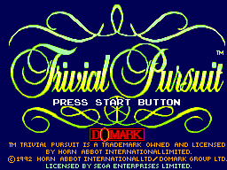 Title screen of Trivial Pursuit - Genus Edition