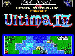 Title screen of Ultima IV - Quest of the Avatar