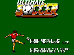 Title screen of Ultimate Soccer