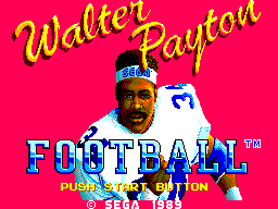 Title screen of Walter Payton Football