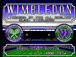 Title screen of Wimbledon II