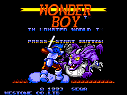 Title screen of Wonder Boy in Monster World