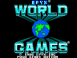 Title screen of World Games