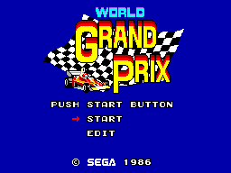 Title screen of World Grand Prix