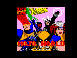 Title screen of X-Men - Mojo World