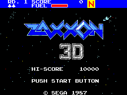 Title screen of Zaxxon 3-D
