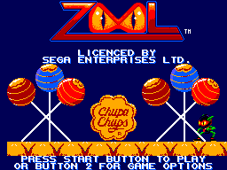 Title screen of Zool - Ninja of the 'Nth' Dimension
