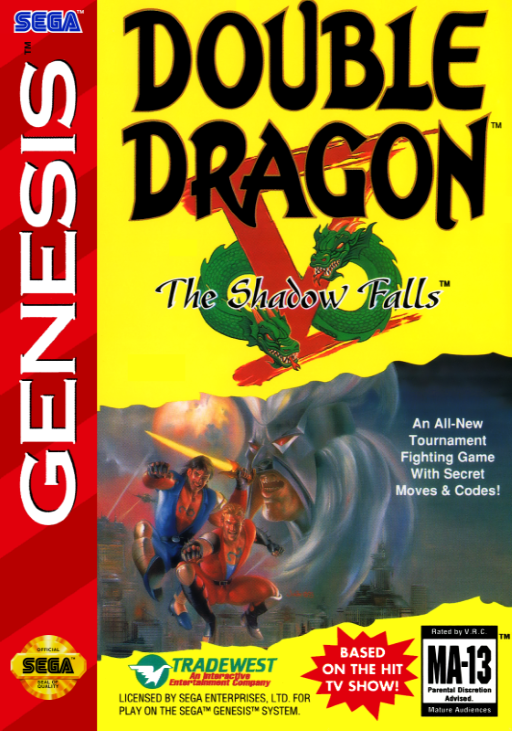 Double Dragon V - The Shadow Falls box art