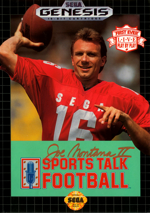 Joe Montana II Sports Talk Football box art