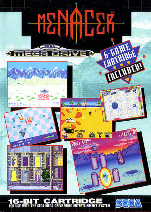 Carátula de Menacer 6-Game Cartridge Mega Drive PAL España