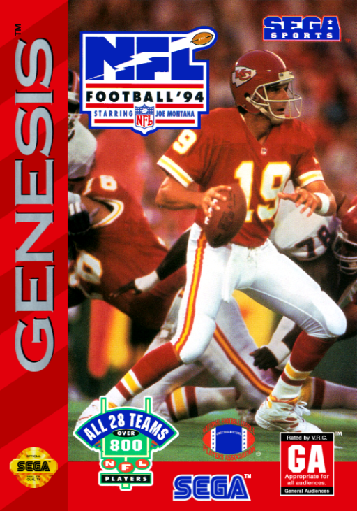 NFL Football '94 Starring Joe Montana box art